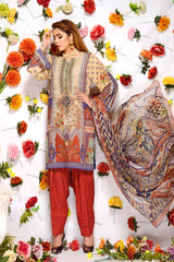 Tinley - Digital Printed and Embroidered Lawn 3PC