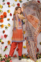 Tinley - Digital Printed and Embroidered Lawn 3PC