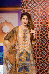 Delaney - Digital Printed and Embroidered Lawn 3PC