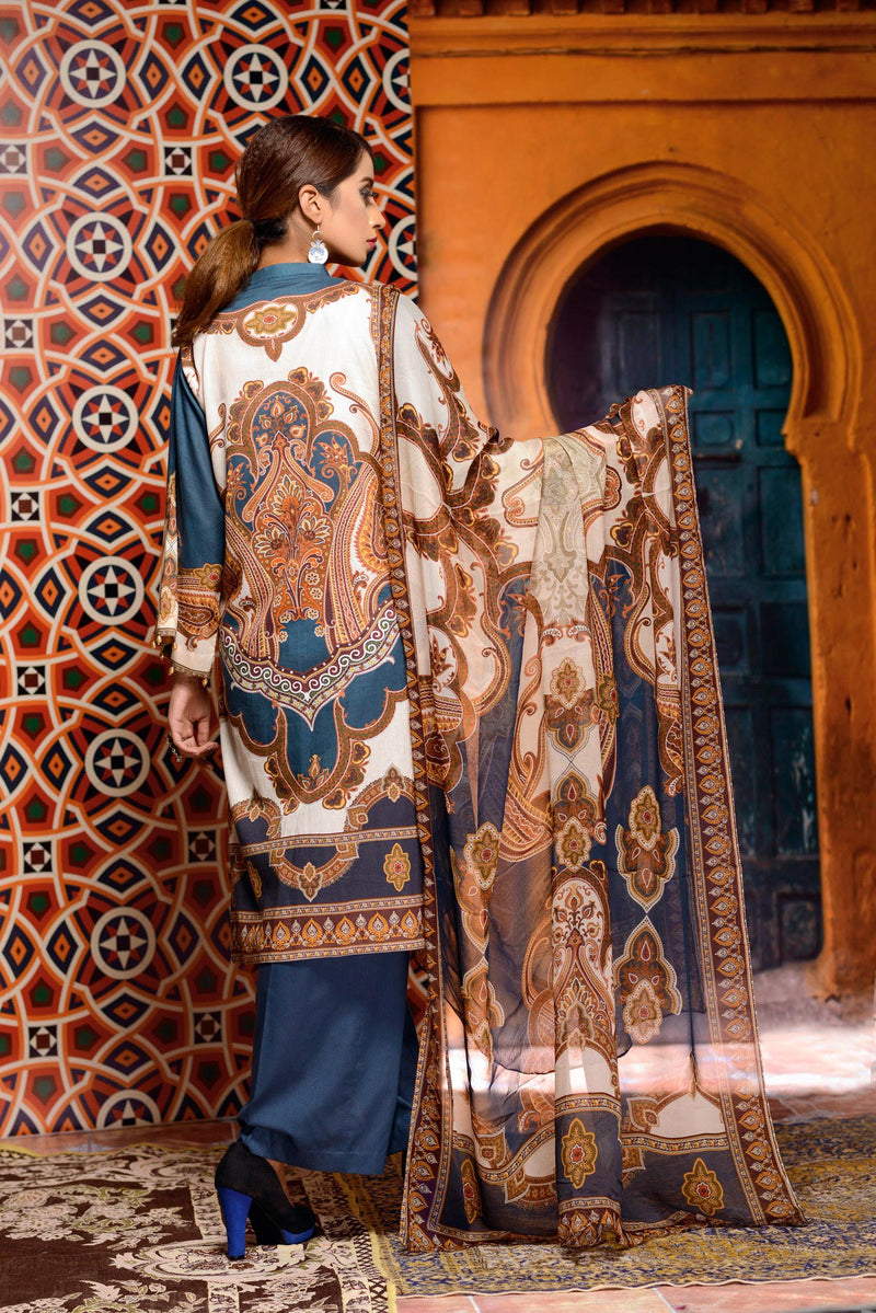 Ryuu - Digital Printed and Embroidered Lawn 3PC
