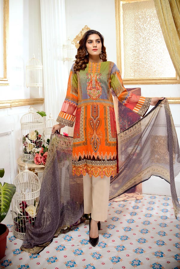 3 Piece – Embroidered Lawn
