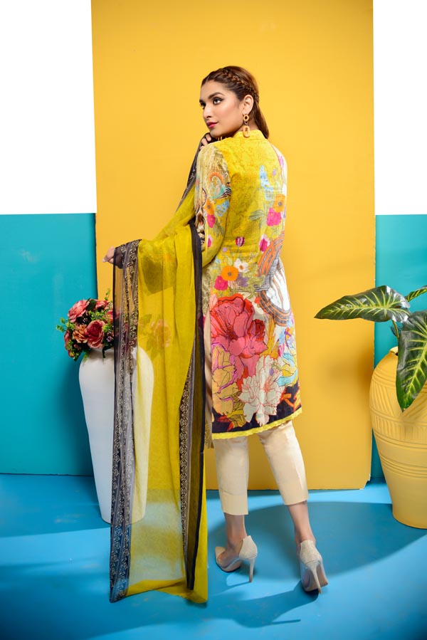 Celeste - Digital Printed and Embroidered Lawn