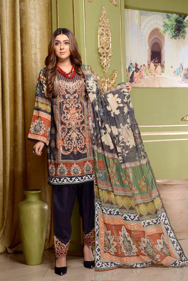 Dianella - Digital Embroidered Lawn 2 Piece (Unstitch)