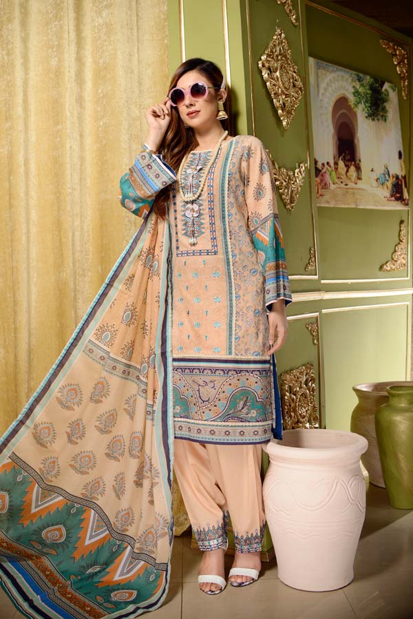 ALYSSUM – DIGITAL EMBROIDERED LAWN 3 PIECE (UNSTITCH)