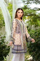 Almond - Digital Printed Unstitch Lawn Kurti