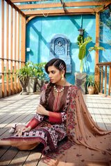 Beige - Printed and Embroidered Lawn 3PC