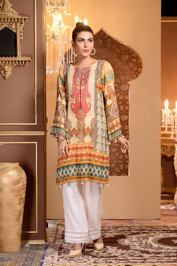 1 Piece – Embroidered Lawn