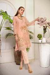 Eunry - Hand Embellished Embroidered Organza 2 Piece