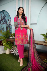 Alizarin - DIGITAL EMBROIDERED LAWN