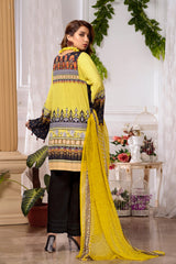 Rosa  - DIGITAL PRINTED & EMBROIDERED LAWN 3PC