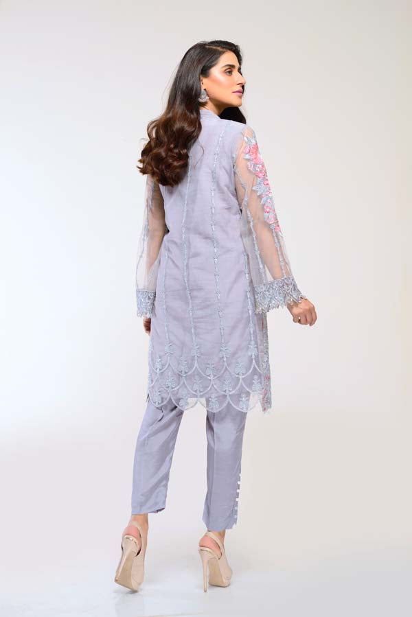 CHARM PEARL – EMBROIDERED NET 2 PIECE (UNSTITCH)