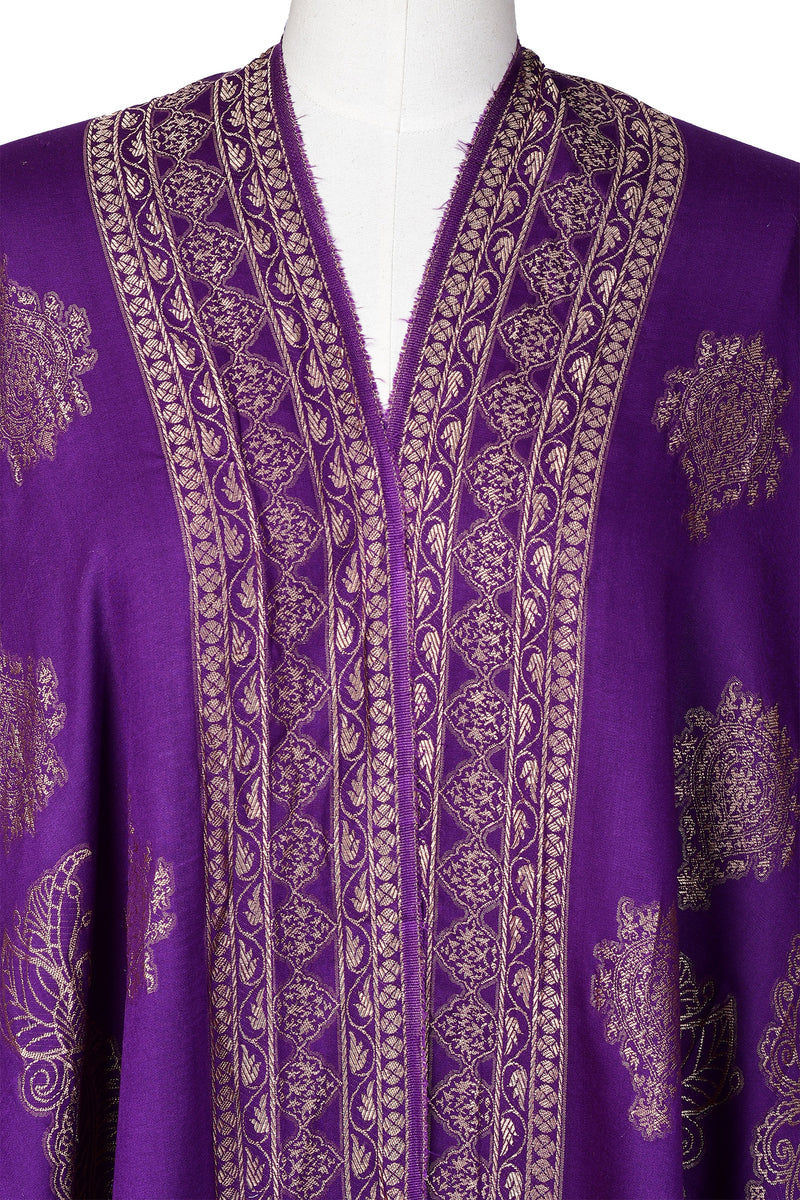 Viscose Jacquard Dupatta - Thin Purple