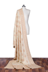 Viscose Jacquard Dupatta - Light Brown