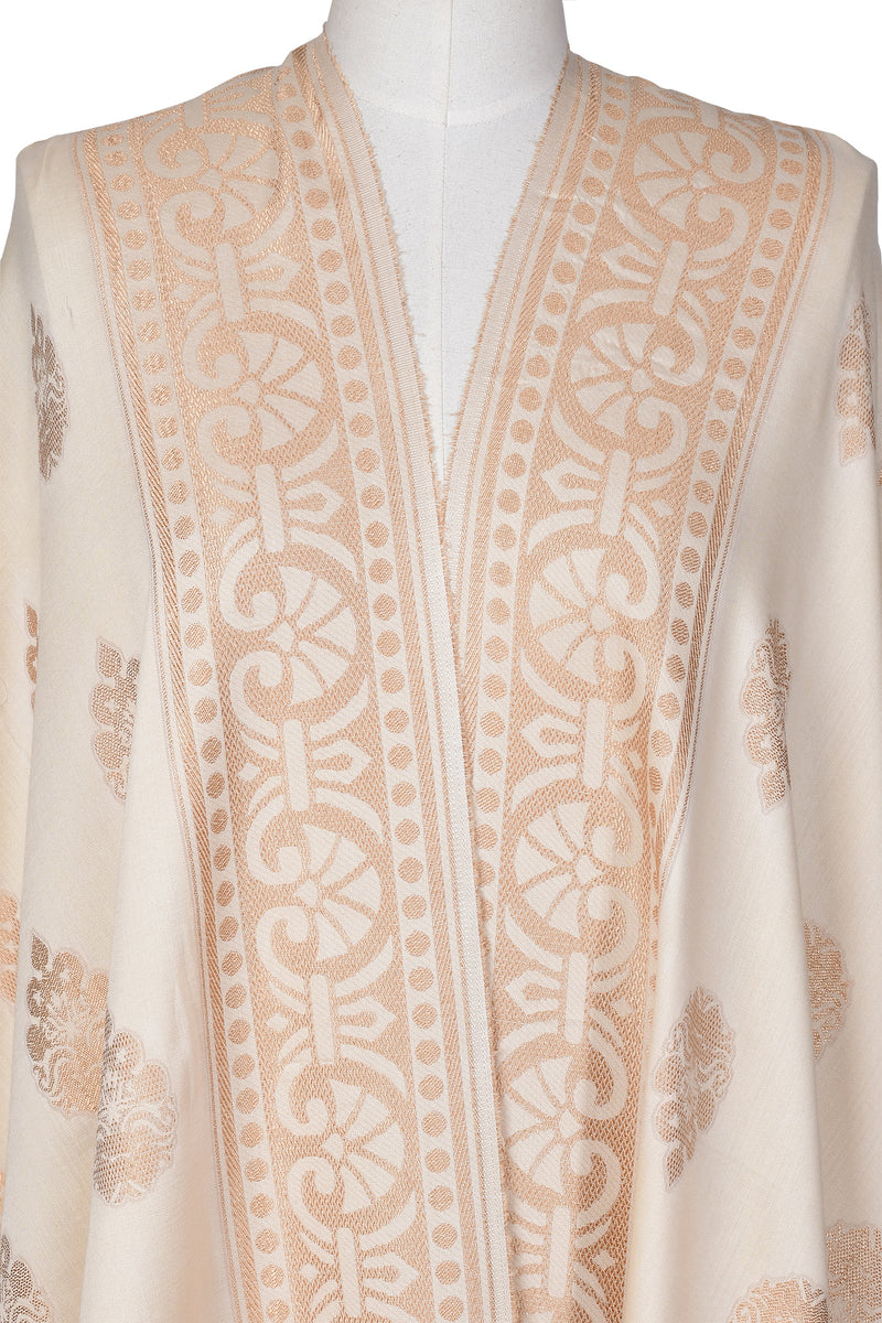 Viscose Jacquard Dupatta - Light Brown