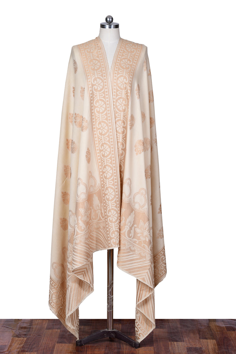 Viscose Jacquard Dupatta - Light Brown