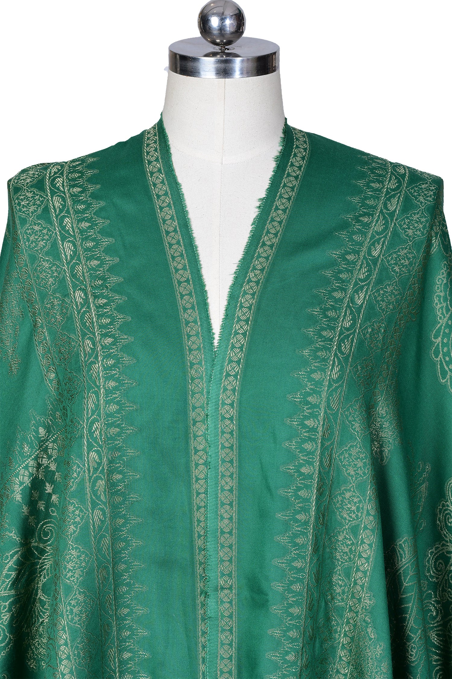 Viscose Jacquard Dupatta - Plant Green