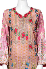Sweet Glance - Digital Embroidered Stitched Lawn Kurti