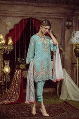 DOWNY - EMBROIDERED CHIFFON UNSTITCHED 3 PIECE