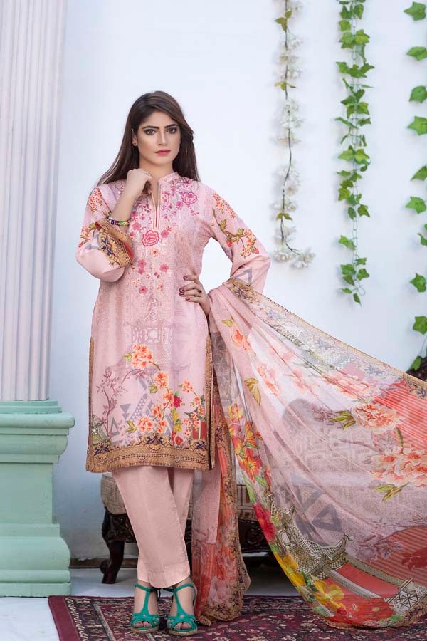 Wren - Digital Printed & Embroidered Karandi 3PC