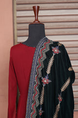 Aztec - Embroidered Velvet Shawl
