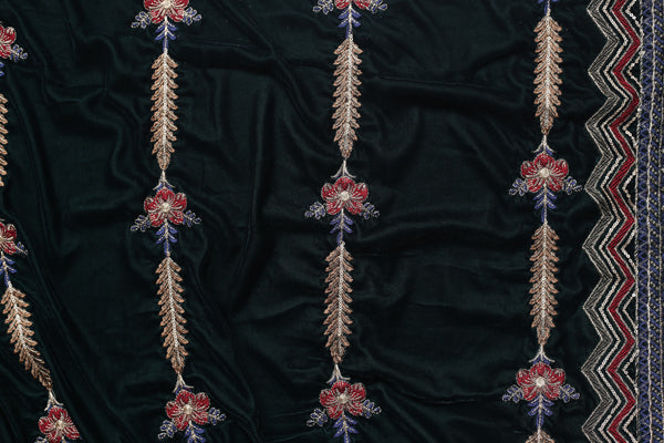 Aztec - Embroidered Velvet Shawl