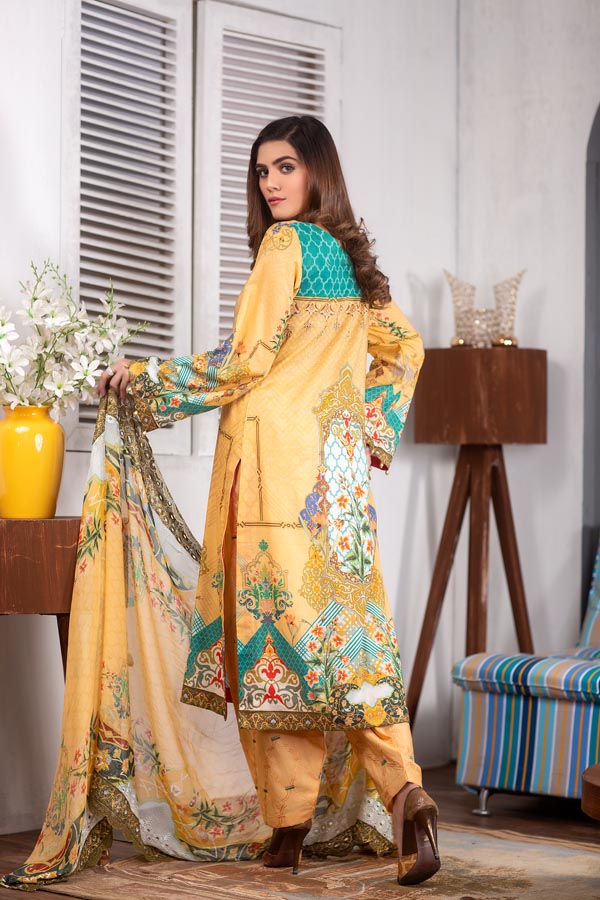 3 Piece – Printed Lawn