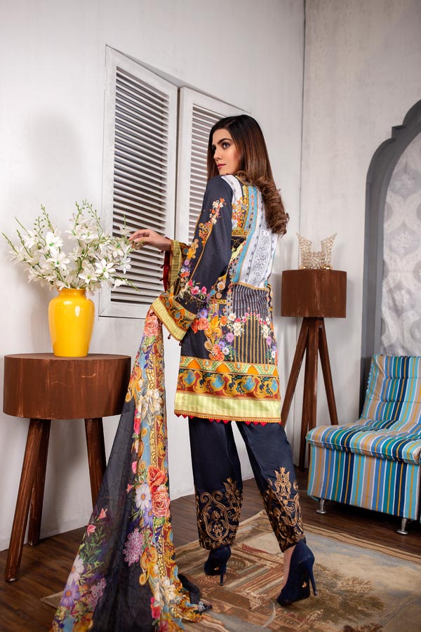 3 Piece – Printed Lawn