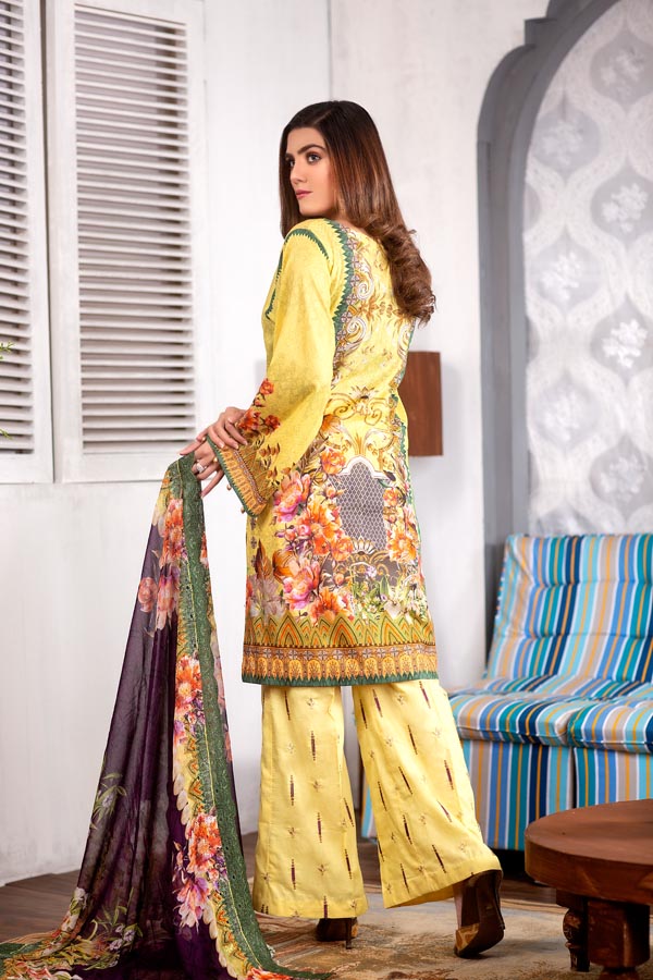 3 Piece – Printed Lawn