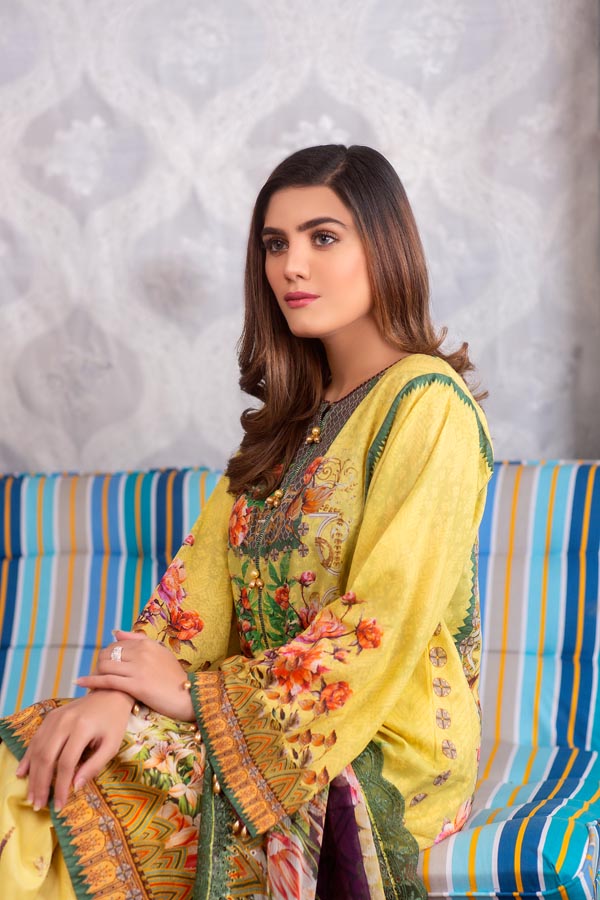 Clementine - Digital Printed Lawn (Unstitch)