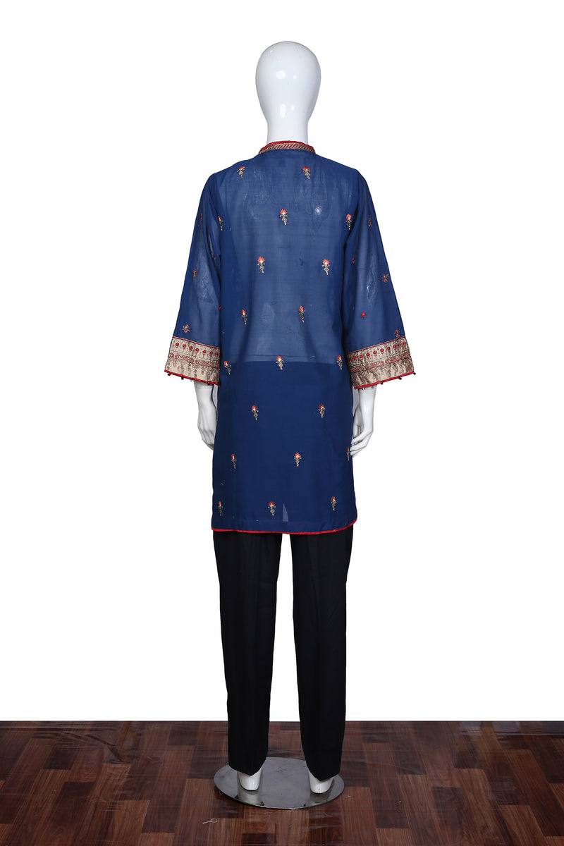 Dew Purple - Stitched Embroidered Swiss Shirt