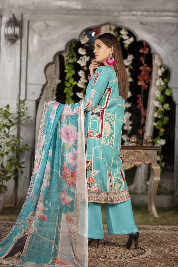 Arctic - Digital Printed & Embroidered Viscose