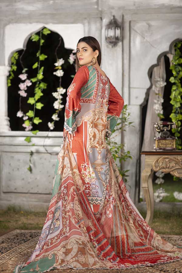 Rouge - Digital Printed & Embroidered Viscose