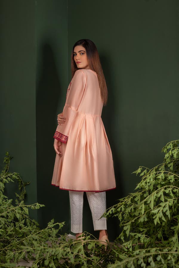 Baby Pink - Embroidered Lawn Stitch Shirt