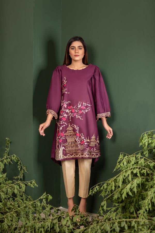 Asterales - Embroidered Lawn Stitch Shirt