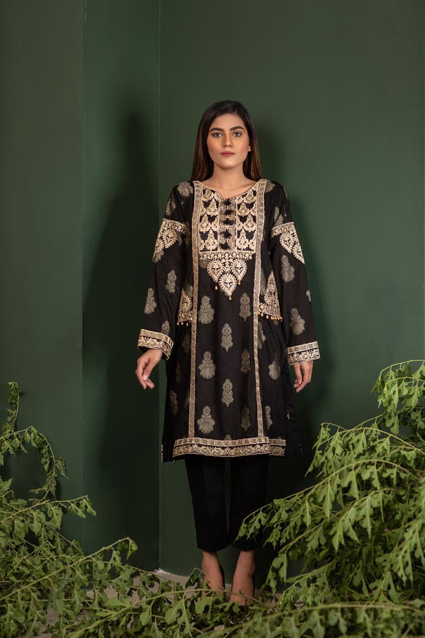Pitch - Jacquard Embroidered Unstitch 2 Piece