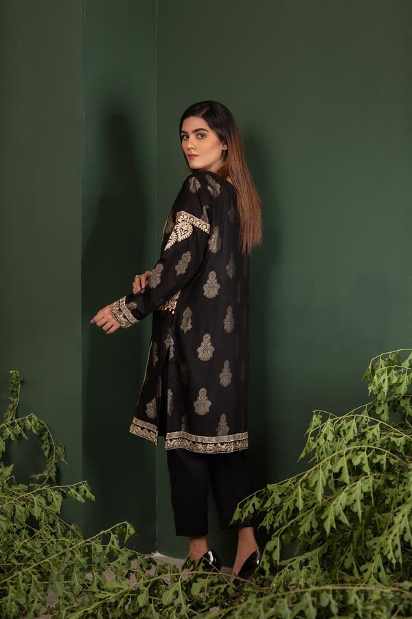 Pitch - Jacquard Embroidered Unstitch 2 Piece