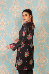 Black Lily - Stitched Embroidered Swiss Shirt