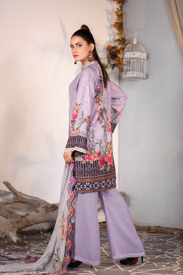 Amethyst - Digital Embroidered Karandi