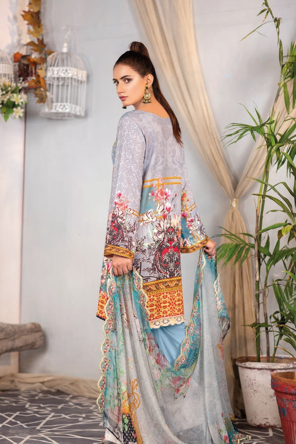 Arctic - Digital Embroidered Karandi