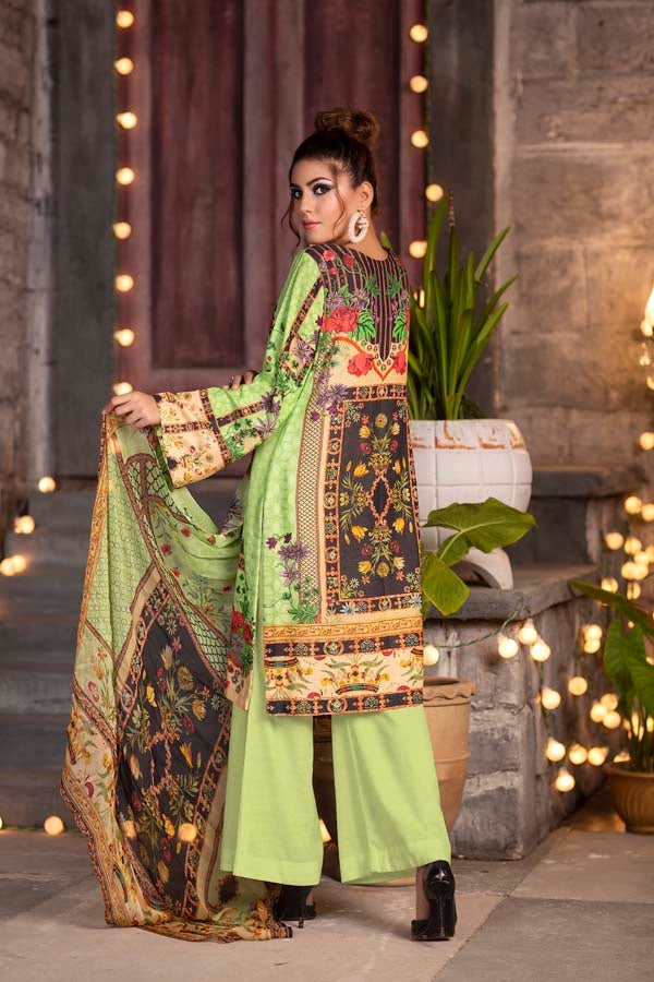 Spring Frost - DIGITAL PRINTED & EMBROIDERED KARANDI 3PC