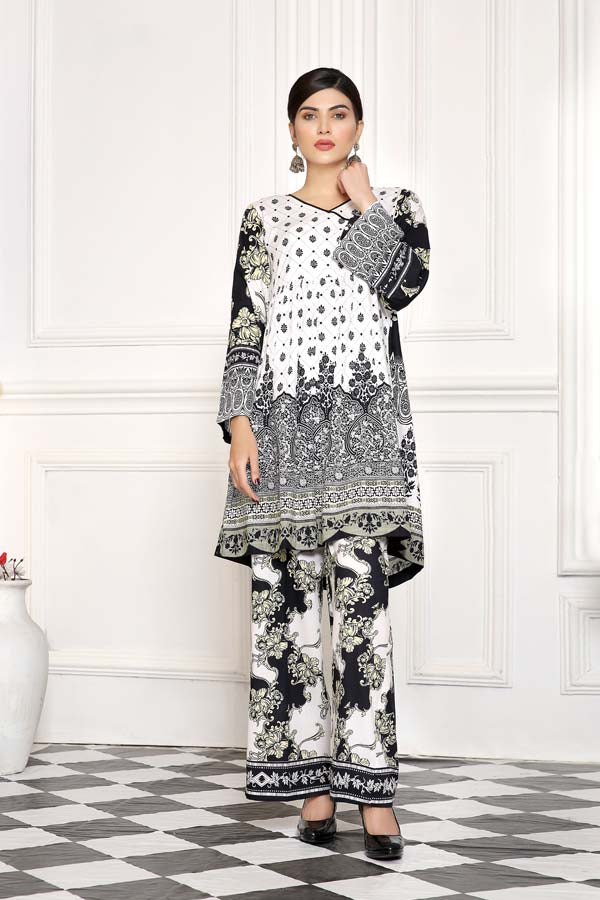 Alcea Rosa - Digital Printed Cambric 2PC