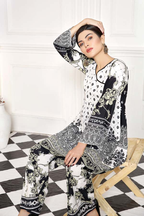 Alcea Rosa - Digital Printed Cambric 2PC