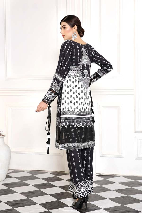 Black Charm - Digital Printed Cambric 2PC
