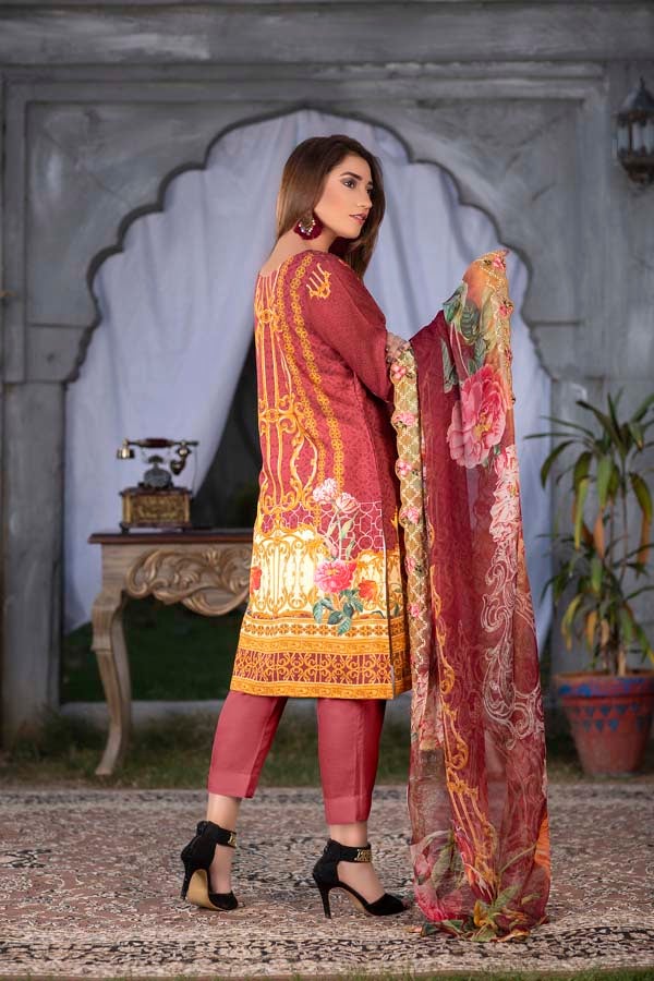 Horizon Digital Printed & Embroidered Karandi 3PC