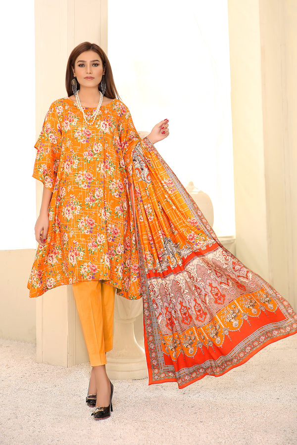 D 6 - Digital Printed Linen 3PC