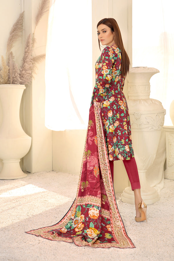 D 8 - Digital Printed Linen 3PC