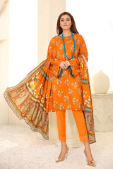 D 9 - Digital Printed Linen 3PC