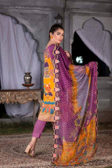 Royal Heath Digital Printed & Embroidered Karandi 3PC