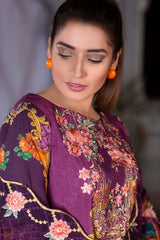 Royal Heath Digital Printed & Embroidered Karandi 3PC