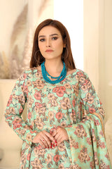 D 12 - Digital Printed Linen 3PC